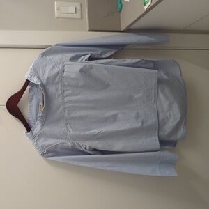 J. Crew Women's Light Blue Strip Tunic Top